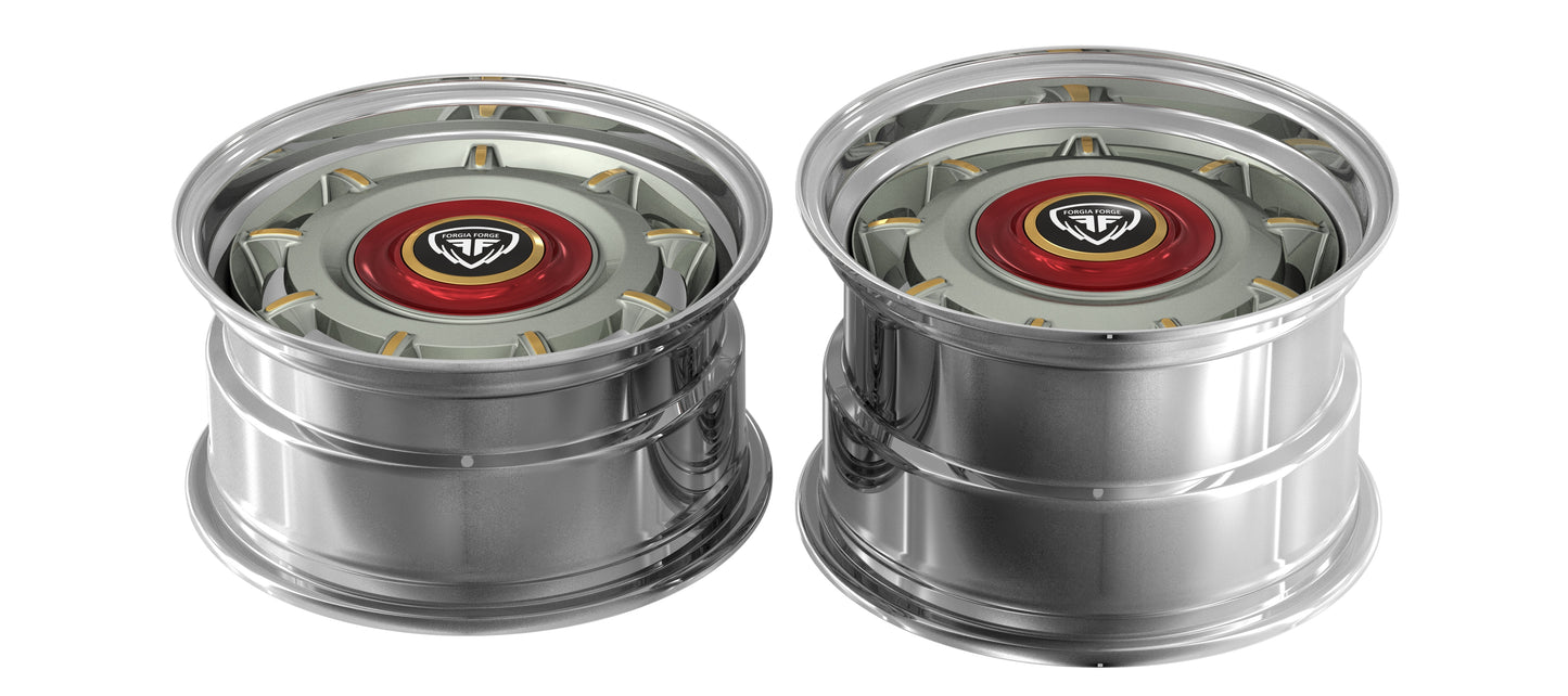 Ford F100 1956 2 Piece Forgia Forged 3 Colour Wheel Becham (Price Per Rim)