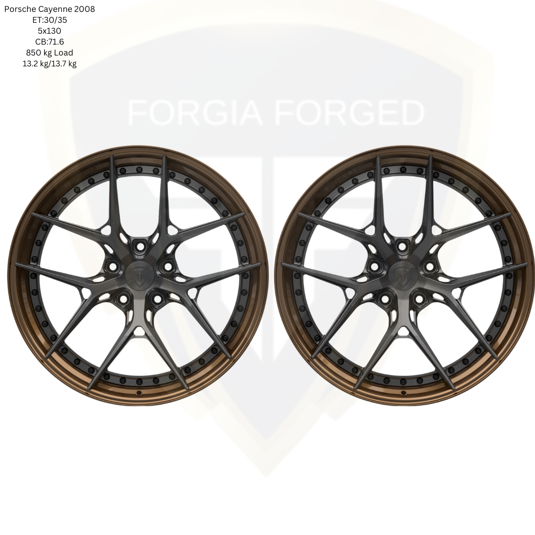 Designed for Porsche Cayenne 2008 Hannigen 2 Piece Forgia Forged Wheel (Priced Per Wheel)