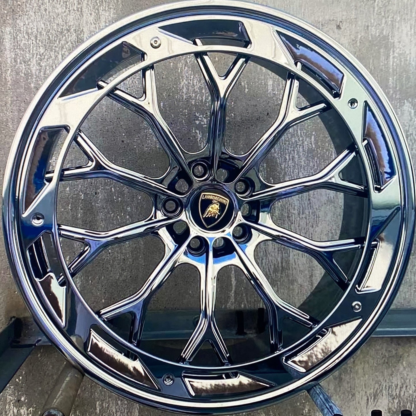 Lamborghini Huracan 2 Piece Forged Wheel Full Chrome & With Cover Aleeve (Price Per Rim) Designed for Lamborghini Huracan