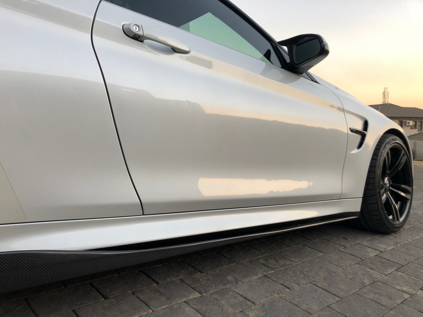 BMW Carbon Fibre Side Sill with Flap for BMW M4 F80 2014-2022