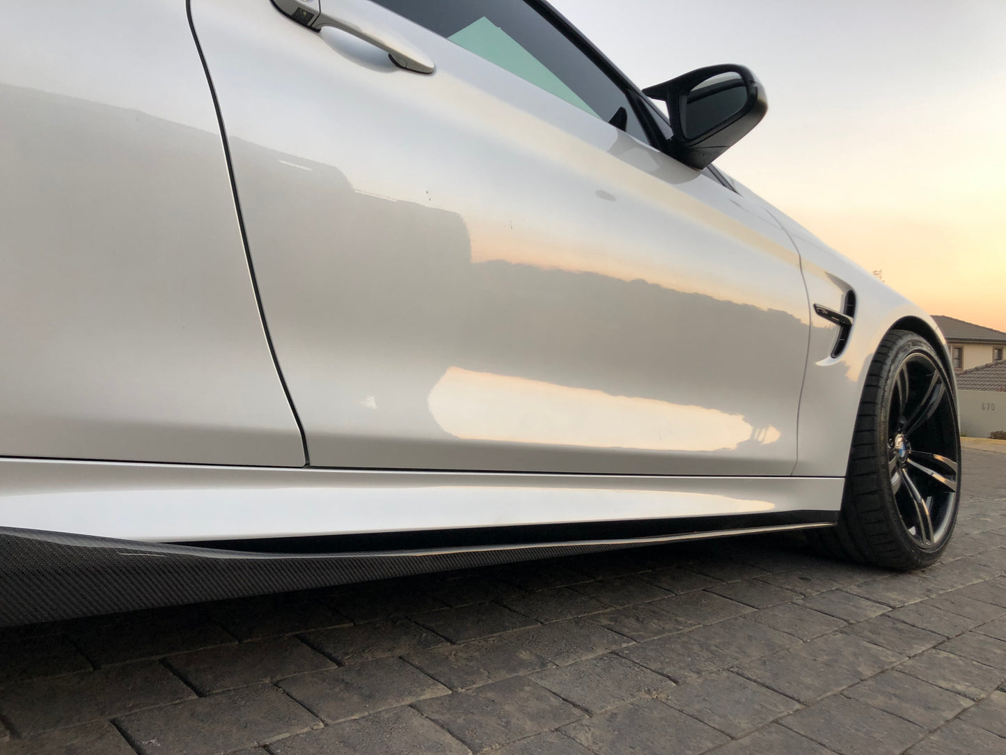 BMW Carbon Fibre Side Sill with Flap for BMW M4 F80 2014-2022