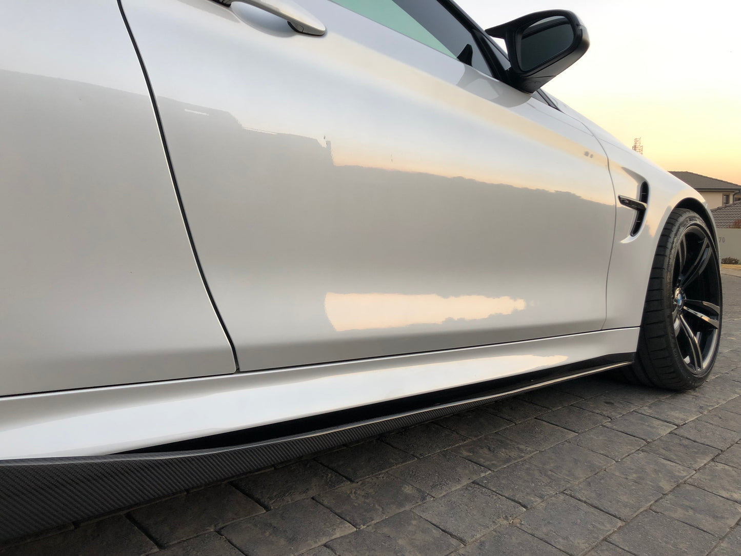 BMW Carbon Fibre Side Sill with Flap for BMW M4 F80 2014-2022