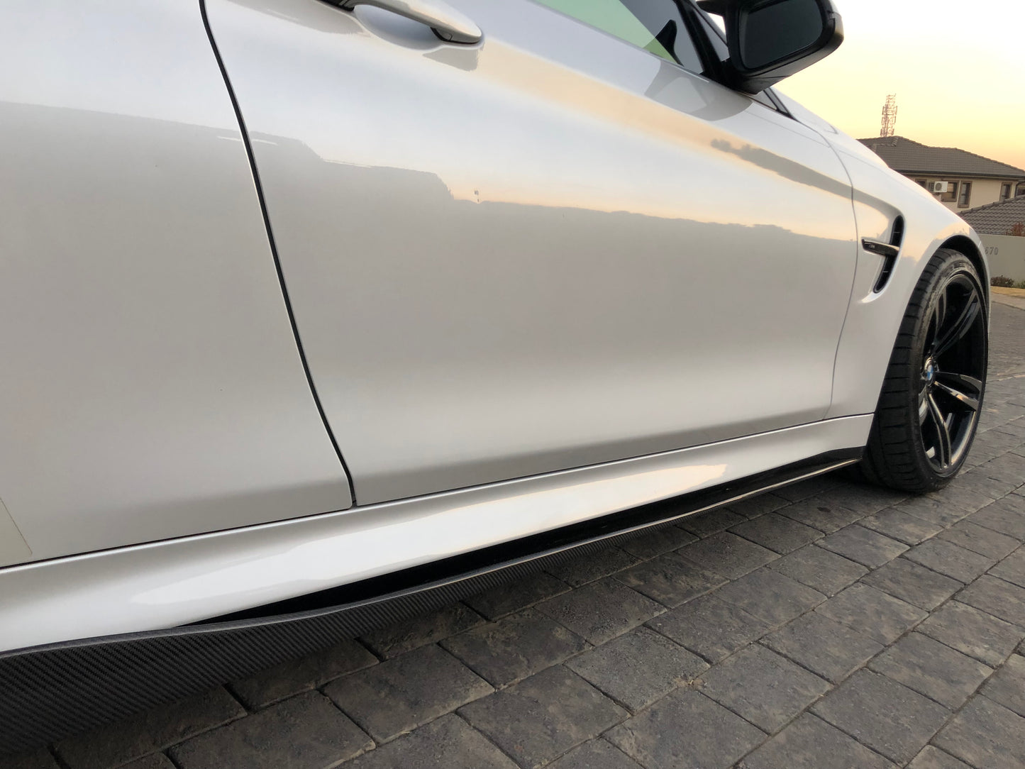 BMW Carbon Fibre Side Sill with Flap for BMW M4 F80 2014-2022