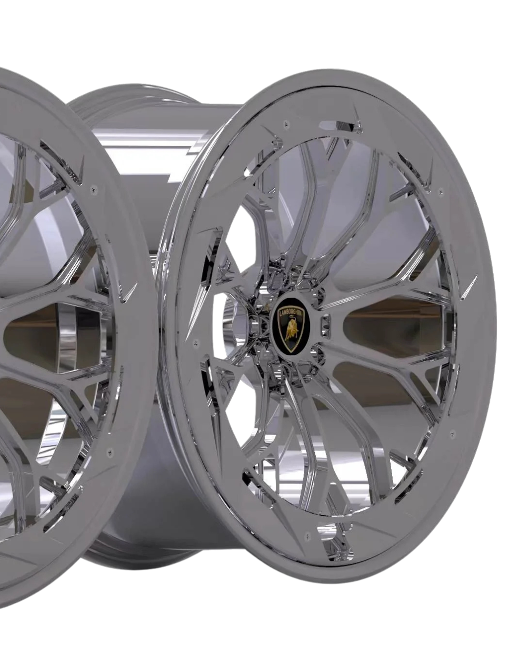 Lamborghini Huracan 2 Piece Forged Wheel Full Chrome & With Cover Aleeve (Price Per Rim) Designed for Lamborghini Huracan