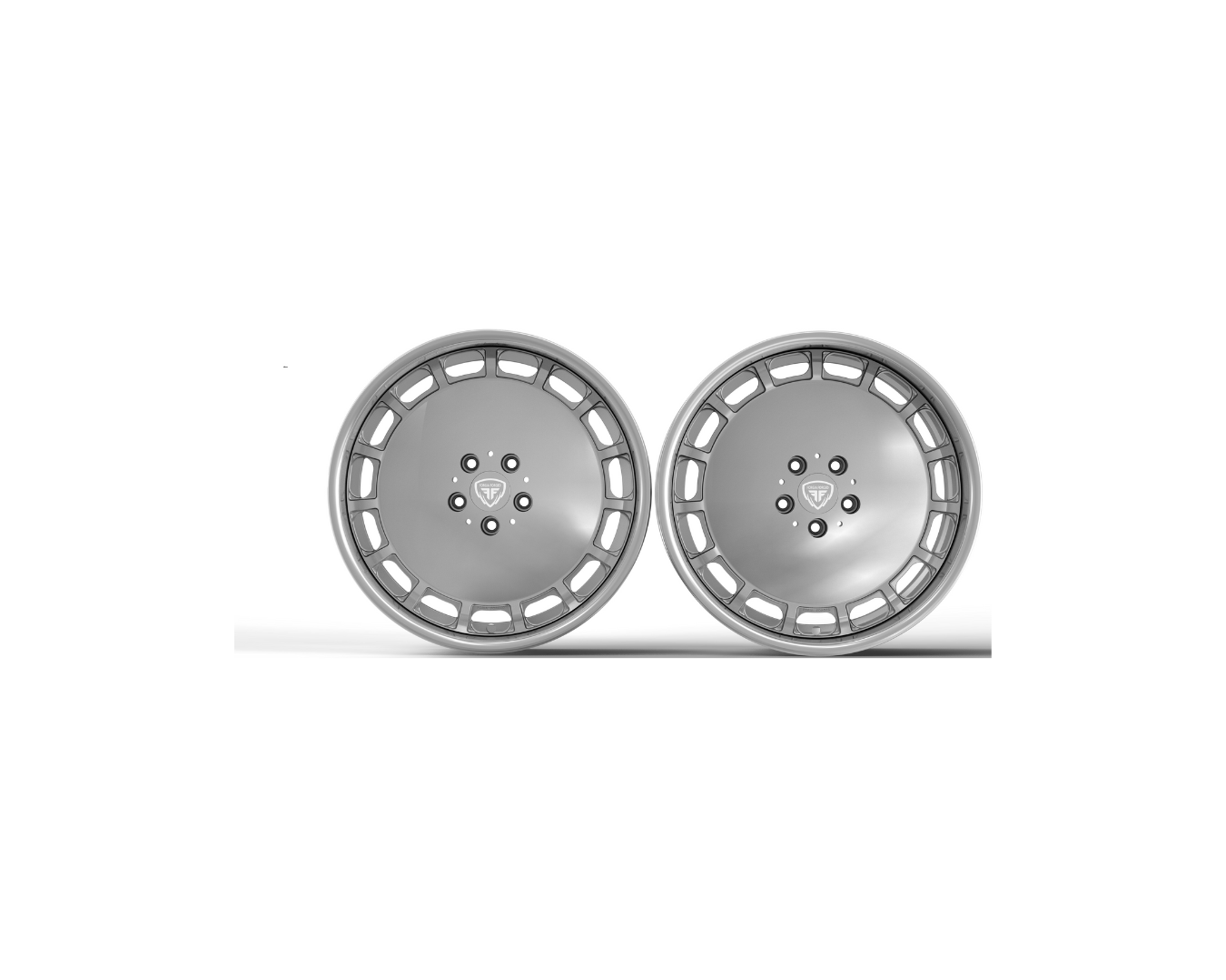 Original Merc 380 SEC 2 piece with polished barrel Forgia Forged Wheel