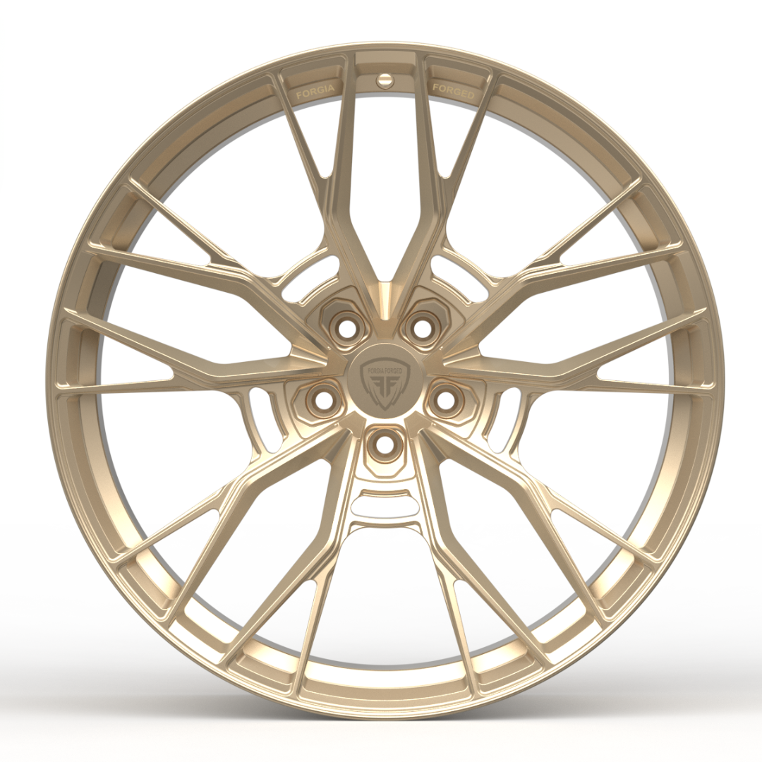 BMW M4 G80 Forged Forgia Wheel Fargo Design Flush Fit in CS Gold