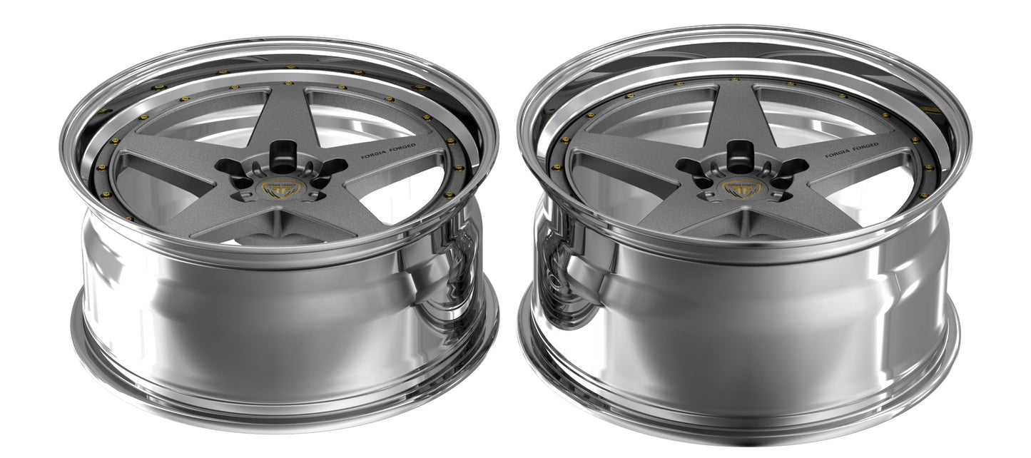 BMW M4 G80 2025 2 Piece Forgia Forged Wheel Fareno Flat Face And Concave Face