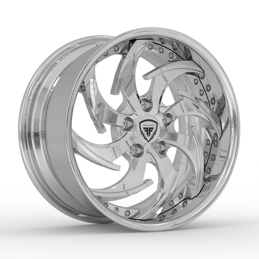 Toyota Mark X– Custom 2-Piece Chrome Forged Wheels | Tucked Fitment 18 Inch ( priced per Wheel )