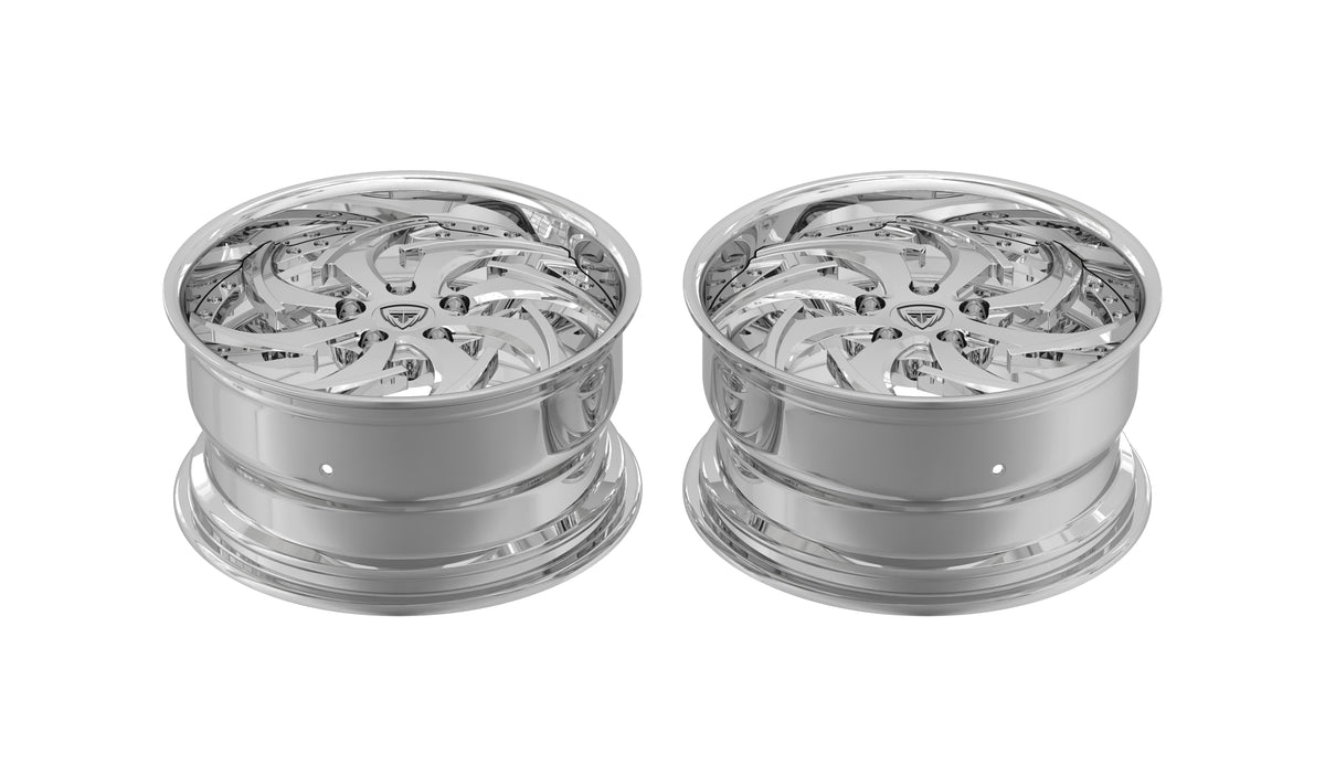 Toyota Mark X– Custom 2-Piece Chrome Forged Wheels | Tucked Fitment 18 Inch ( priced per Wheel )