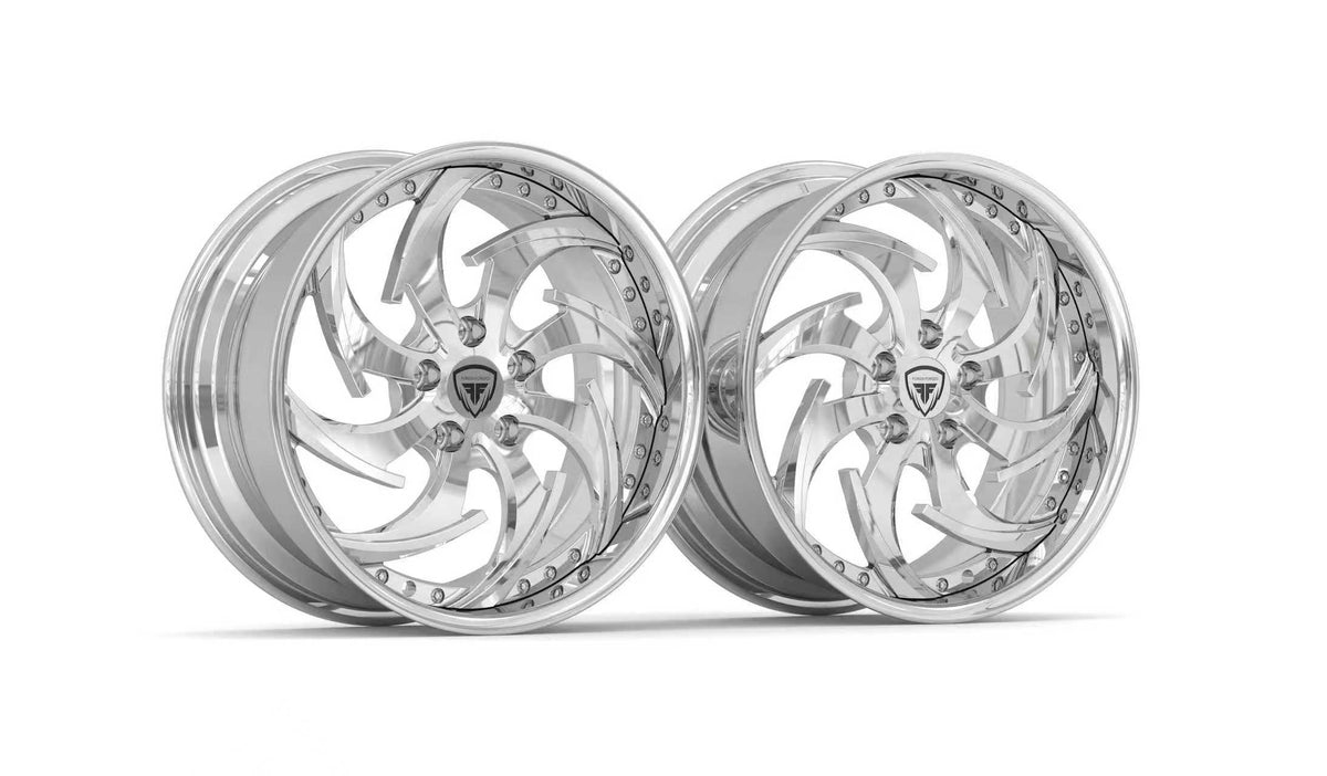 Toyota Mark X– Custom 2-Piece Chrome Forged Wheels | Tucked Fitment 18 Inch ( priced per Wheel )