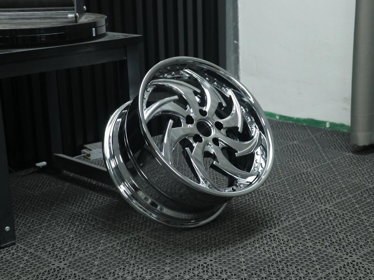 Toyota Mark X– Custom 2-Piece Chrome Forged Wheels | Tucked Fitment 18 Inch ( priced per Wheel )