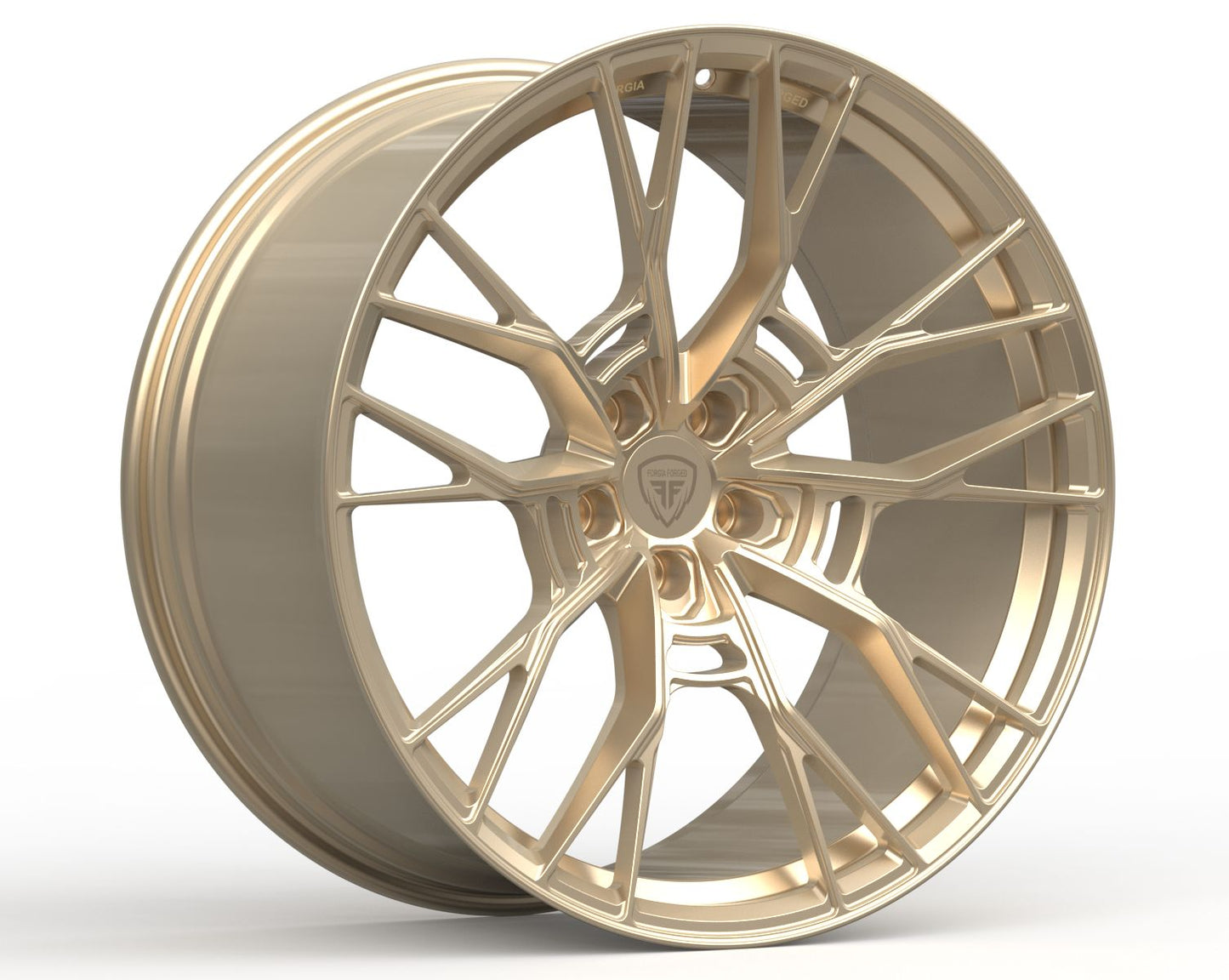 BMW M4 G80  Forged Forgia Wheel Fargo Design Flush Fit in CS Gold