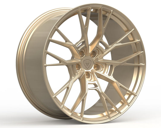 BMW M4 G80  Forged Forgia Wheel Fargo Design Flush Fit in CS Gold