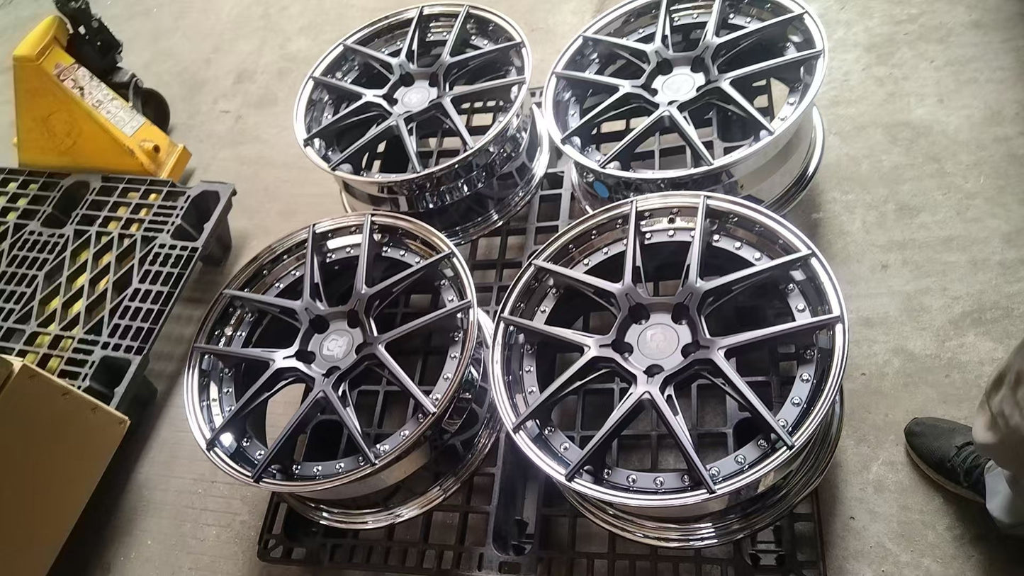 Mercedes C63 BR204 2 Piece Forgia Forged  Wheel Hannigen Series