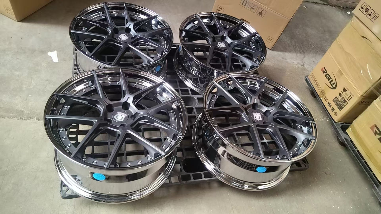 Mercedes C63 BR204 2 Piece Forgia Forged  Wheel Hannigen Series