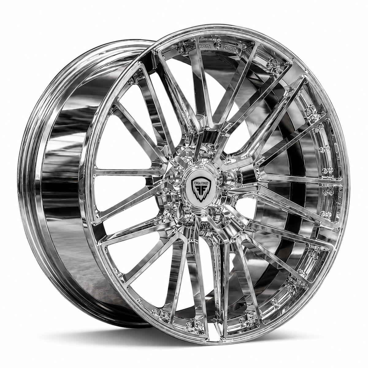 BMW F80  custom Forgia forged monoblock chrome wheels (priced per wheel)