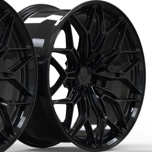 BMW M4 F80  Forged Forgia Wheel Drago Design Flush Fit Gloss Black