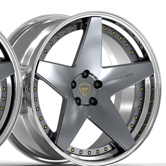 BMW M4 G80 2025 2 Piece Forgia Forged  Wheel Fareno Flat Face And Concave Face