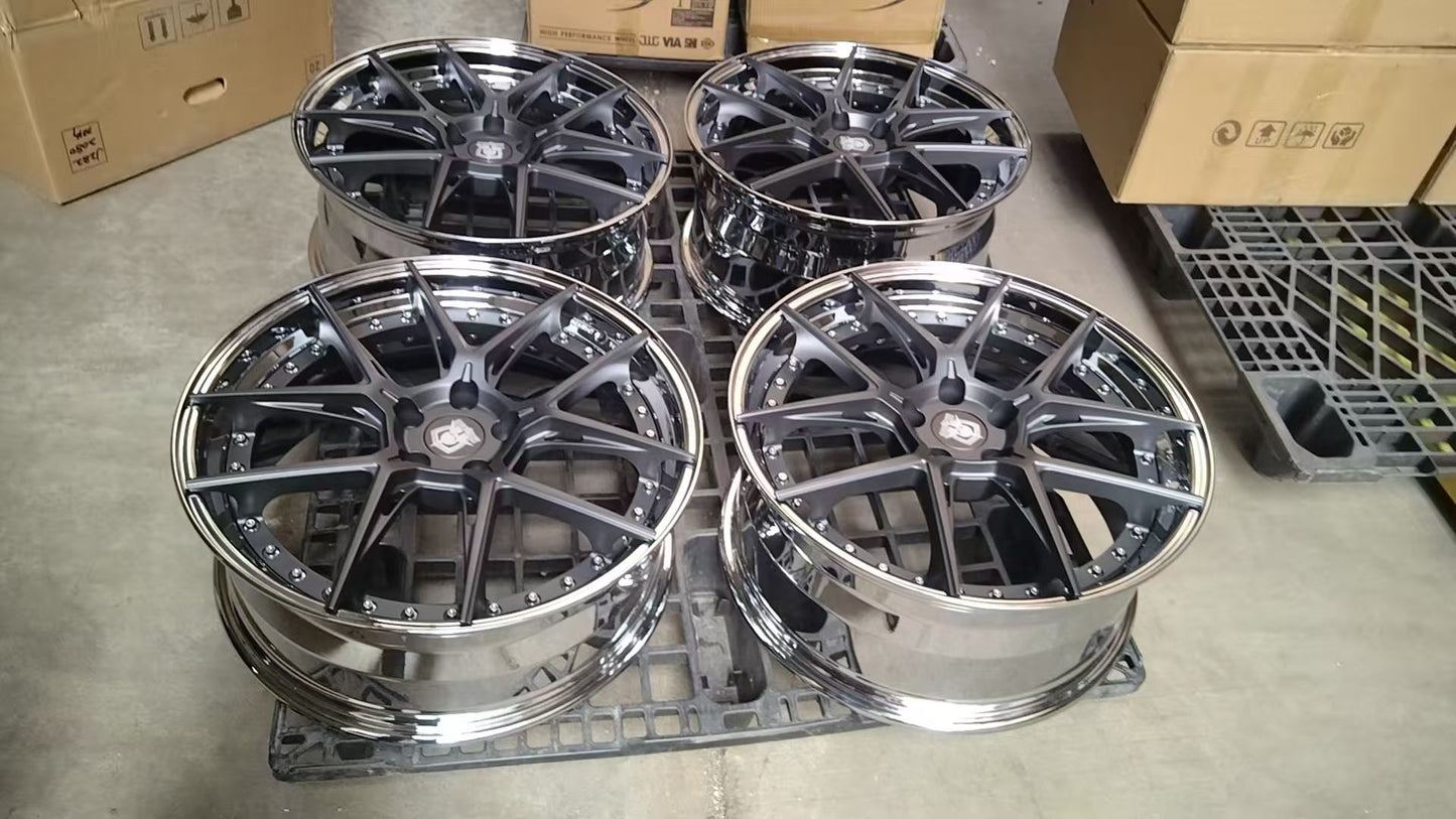 Mercedes C63 BR204 2 Piece Forgia Forged  Wheel Hannigen Series