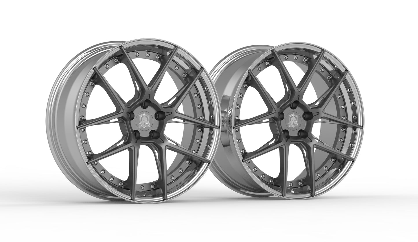 Mercedes C63 BR204 2 Piece Forgia Forged  Wheel Hannigen Series