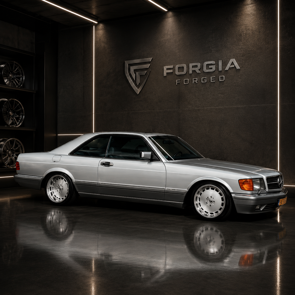Merc 380 SEC 1984 -1991 Forgia forged 2 piece Classic AMG design