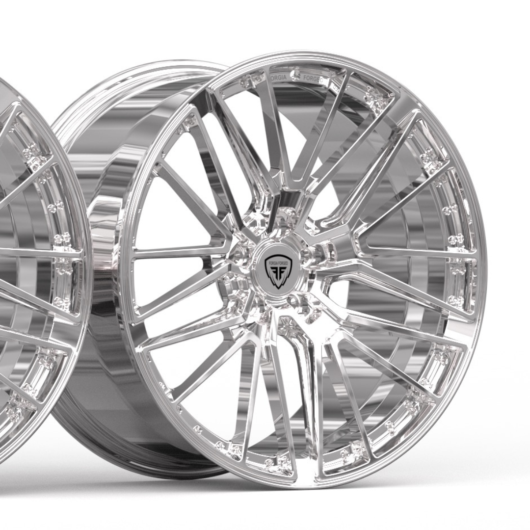 Maserati Gibley 2016 custom Forgia forged monoblock chrome wheels